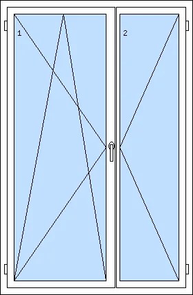 NOVÉ!!! Dvoukřídlé plastové balkónové dveře REHAU Synego AD Elegance