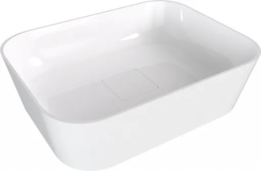 POLYSAN BANERA SQUARE umyvadlo na desku, litý mramor, 50x36cm, bílá 14596