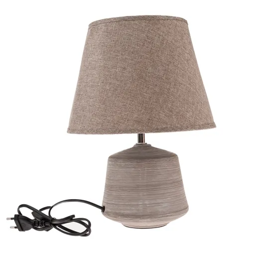 Kermaická stolní lampa Terra, 33 cm, hnědá