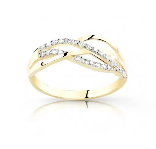 Cutie Diamonds Nádherný prsten ze žlutého zlata s diamanty DZ8036-10-X-1 57 mm