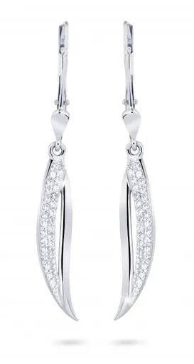 Cutie Jewellery Stylové náušnice z bílého zlata s třpytivými zirkony Z8046-55-10-X-2