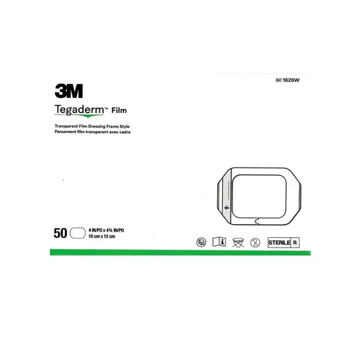 3M Tegaderm Krycí fólie s rámečkem 1626 W 10 x 12 cm 50 ks transparentní
