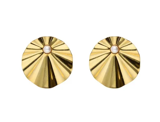 Victoria Cruz Pozlacené náušnice s perlou Alpina A5452-00DT