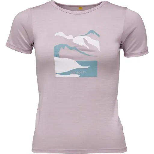 Devold MOLNES MERINO Dětské merino tričko, růžová, velikost 14Y