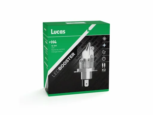 Lucas 12V H4 LED žárovka P43t, sada 2 ks 6500K