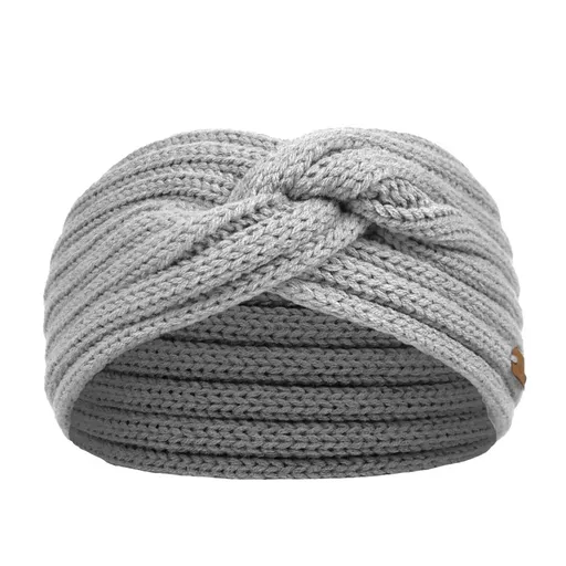 Bontis Překřížená dámská pletená čelenka - Světle šedý melír | uni