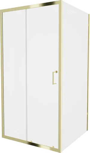MEXEN/S Apia sprchový kout čtverec 100x100, transparent, zlatá 840-100-100-50-00