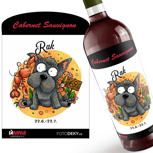 Víno Psí znamení – rak (Druh Vína: Červené víno)