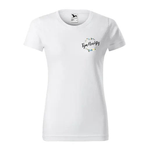 Bontis Tričko Tým nevěsty LUČNÍ VĚNEC - Bílá | L