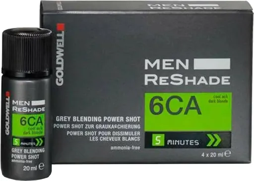Goldwell Tónovací pěna pro zakrytí šedin Men Reshade (6CA Ash Cold / Dark Blonde) 4 × 20 ml