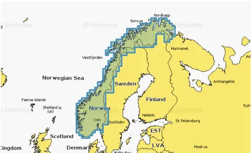 Navionics+ Mapy Norsko, jezera a řeky - Vnitrozemí,Navionics+ Mapy Norsko, jezera a řeky - Vnitrozemí