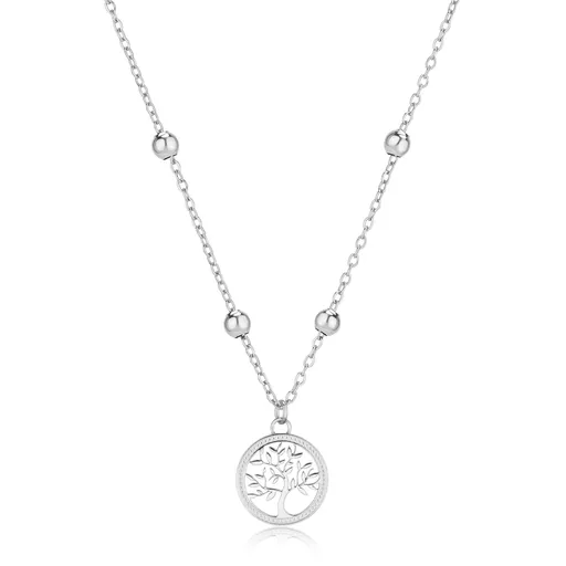 S'Agapõ Slušivý ocelový náhrdelník Strom života Witch SWH10