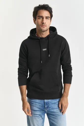 MIKINA GANT SMALL GRAPHIC SWEAT HOODIE BLACK