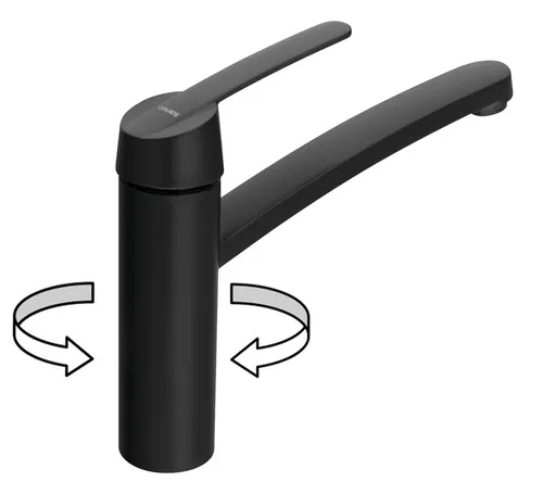 SAPHO LISON stojánková dřezová baterie, černá mat MJ125B