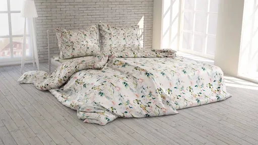 Polášek Bavlněné povlečení RŮŽOVÉ KVĚTINY - 140 x 220 cm / 70 x 90 cm