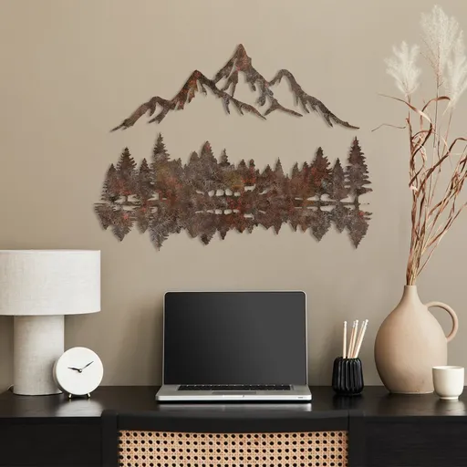 Dekorativní kovový doplněk na zeď Rusty Landscape 2