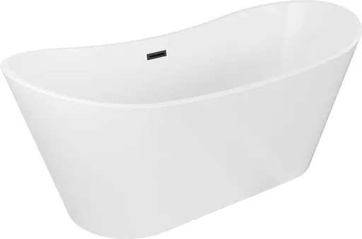 MEXEN/S Montana vana volně stojící 170 x 80, bílá, sifon a přepad černá 52011708000-70