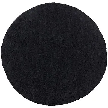 Koberec černý kruhový ? 140 cm DEMRE, 122355 (beliani_122355)