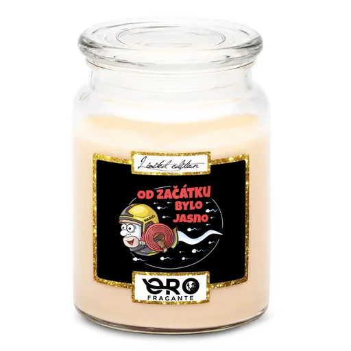Svíčka Hasičská spermie (Vůně svíčky: Vanilka)