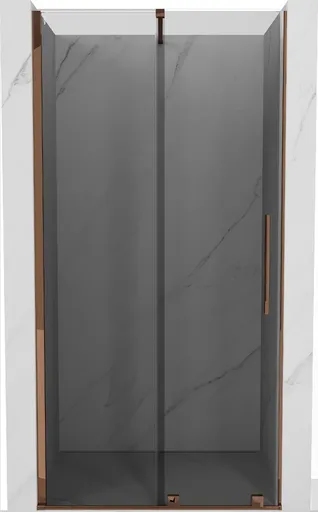 MEXEN/S Velar posuvné sprchové dveře 110, grafit, růžové zlato 871-110-000-41-60