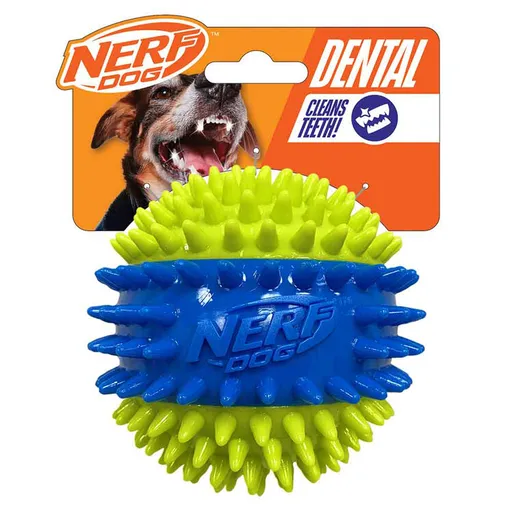 NERF DOG Hračka pro psy pískací míček s hroty ve třech částech 9,5 cm