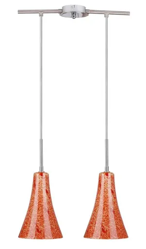 Stropní závěsné svítidlo chrom/saténový nikl 2xE14 Rufi