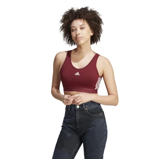 adidas Essentials 3-Stripes Crop Top With Removable Pads XL