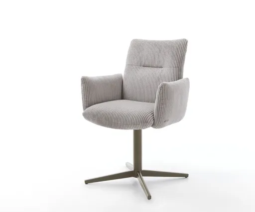 Jídelní židle Jova-Flex s područkami manšestr stříbrnošedá