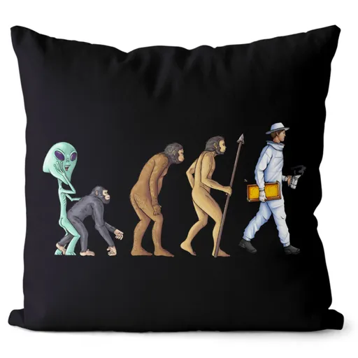 Polštář Evoluce včelaře (Velikost: 55 x 55 cm)