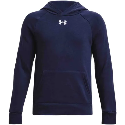 Under Armour RIVAL FLEECE HOODIE Chlapecká mikina, tmavě modrá, velikost XS