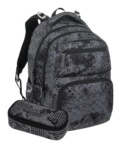 Školní set Bagmaster ZIPSTER 25 B Set Grey