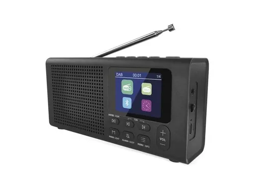 Přenosné rádio EMOS E0090 s Bluetooth, DAB/ DAB+/ FM, černé