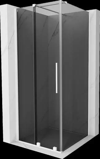 MEXEN/S Velar sprchový kout, posuvné dveře 110 x 110, grafit, bílá 871-110-110-41-20