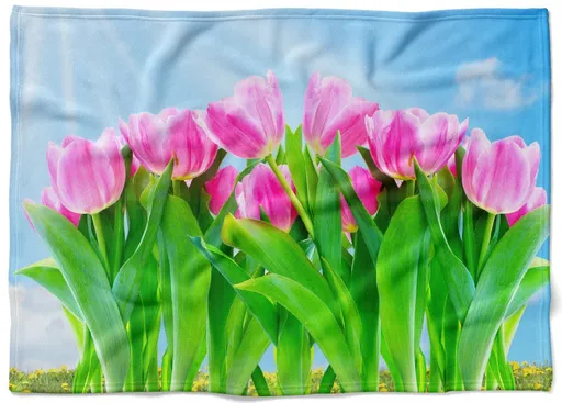 Deka Tulipány (Rozměr : 200 x 140 cm, Podšití beránkem: NE)