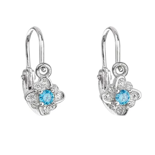 Evolution Group - Pavona Stříbrné dětské náušnice s modrými zirkony 11175.3
