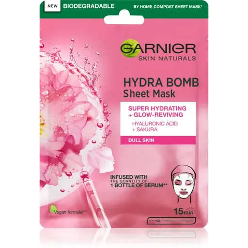 Garnier Skin Naturals Hydra Bomb plátýnková maska s rozjasňujícím účinkem 28 g