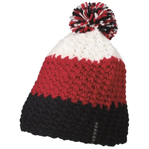 Myrtle Beach (Daiber) Háčkovaná zimní čepice MB7940 - Tmavě modrá / červená / bílá | uni