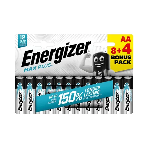 Energizer Max Plus AA tužková baterie 8+4 ks
