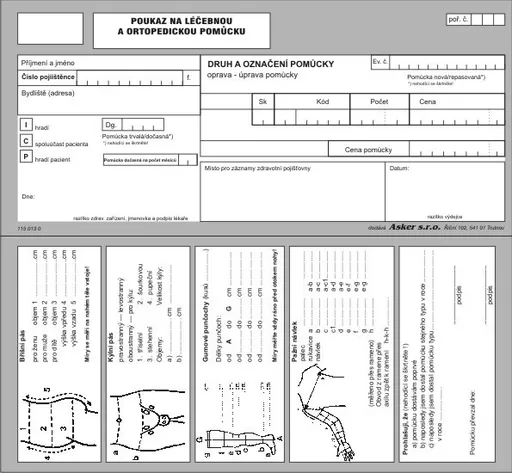 Tiskopis NEM. Poukaz na léčeb. a ortopedickou pomůcku 100 listů v bloku DITIS