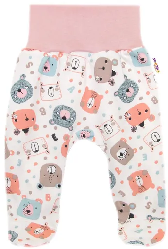 Baby Nellys Polodupačky, bavlna Space Bear, pastel pudrová vel.  74