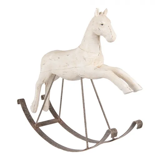 Béžový antik dekorační houpací kůň Rocking Horse - 61*15*51cm Clayre & Eef