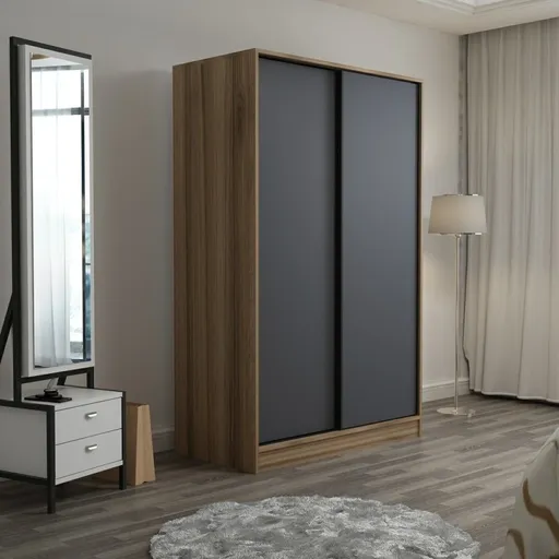 Šatní skříň Kale Anthracite Oak - 2316