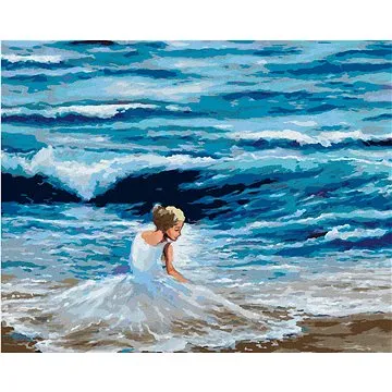 Diamondi - Diamantové malování - TANEČNICE NA PLÁŽI, 40x50 cm, Vypnuté plátno na rám (605866B)