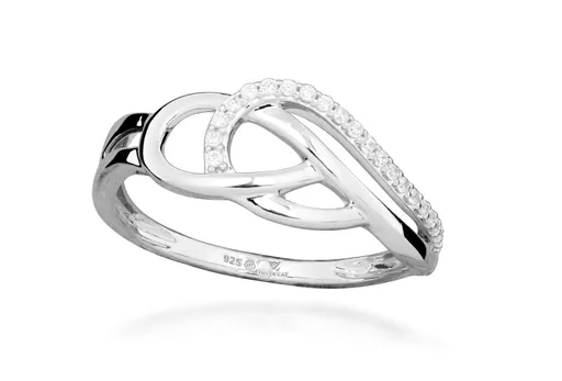 Silver Cat Elegantní stříbrný prsten s kubickými zirkony SC547 54 mm