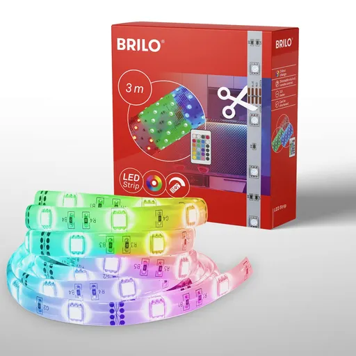 BRILONER RGB LED pásek 300 cm bílé BRILO 2200-090P