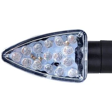 Oxford LED Arrow krátký čiré sklíčko černý plášť, pár (M010-059)