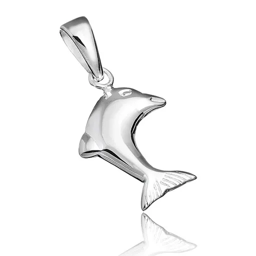 Stříbrný přívěsek 925 - skákající delfín