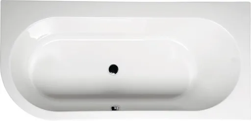 POLYSAN ASTRA R asymetrická vana 165x80x48cm, bílá 34611