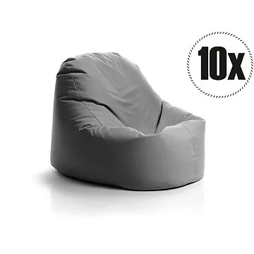 SakyPaky Sedací vaky - 10x Klííídek  šedý ocelový (8595653211184)