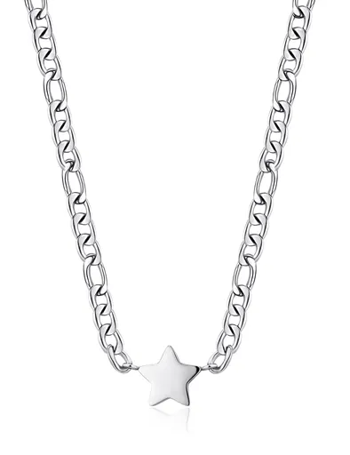S'Agapõ Slušivý ocelový náhrdelník Hvězda My love SYL01